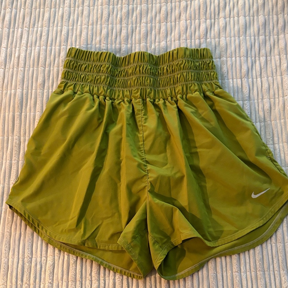 Nike Women's Lime Green Athletic Shorts